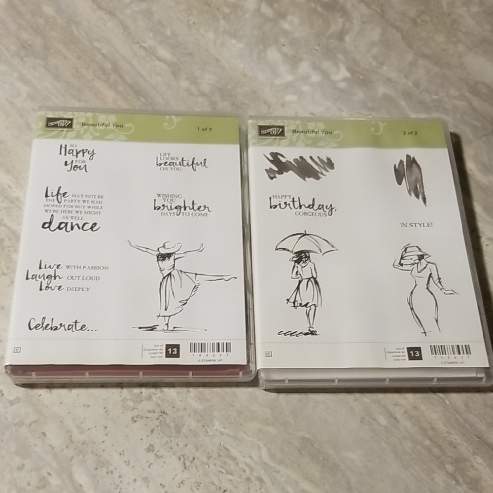 Stampin' Up!  Rubber Stamp Set - Beautiful You Set 1 & 2